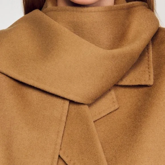 Sandro Women's Tan and Brown Coat